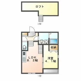 カーサ ルーチェW【2階】の間取り