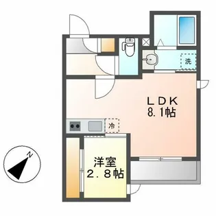 Grandtic Smart 山王【2階】の間取り