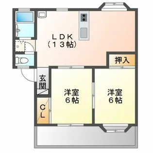 ベルエポック曽根【1階】の間取り