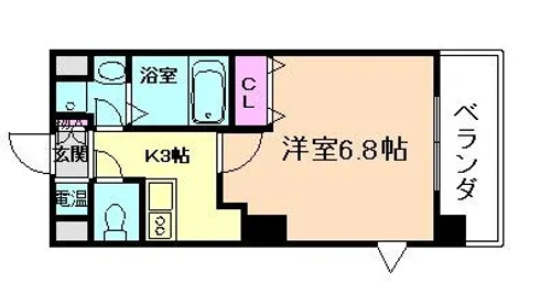 GROOVE川西多田【708号室】の間取り