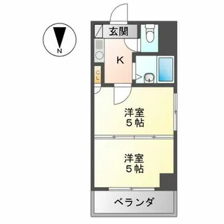 オアシス日向【4階】の間取り
