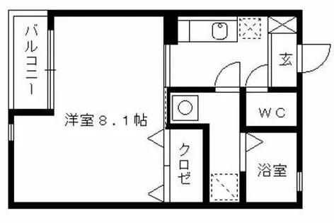 クレフラスト試験場前駅南【202号室】の間取り