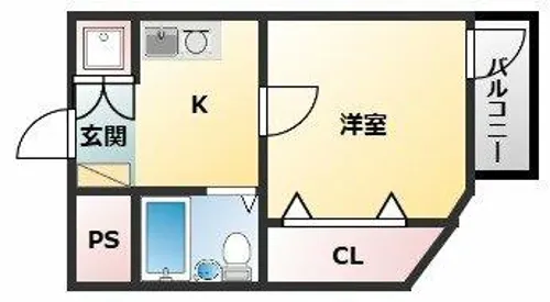 グランブール鳥居本【306号室】の間取り