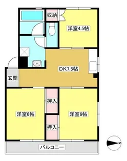 エバーグリーン【305号室】の間取り