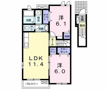 エンポリアム行橋 Ⅰ【2階】の間取り