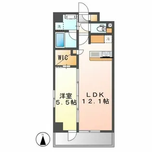 ザ・パークハビオ名古屋松原【12階】の間取り