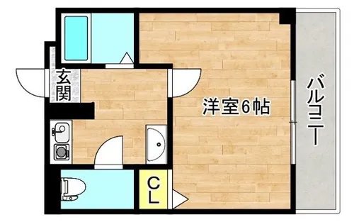 GOパレス森ノ宮【1階】の間取り