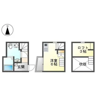 プレザント中村【1階】の間取り