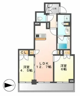 ザ・パークハウス久屋大通ローレルタワー【5階】の間取り