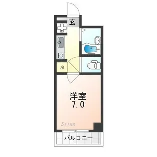 レジデンスオークラ【2階】の間取り