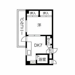 レジデンスオークラ【5階】の間取り