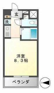 アーバンフラッツ新栄(旧La Douceur新栄)【1103号室】の間取り