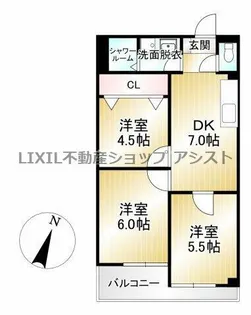 シャルムあおぎり【403号室】の間取り