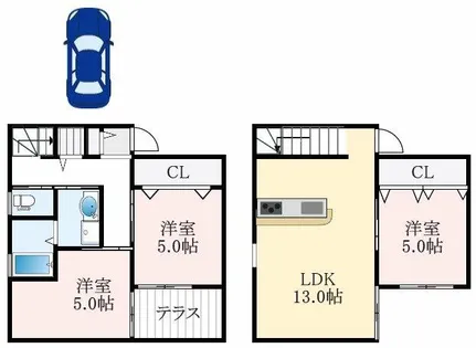 大阪府和泉市池田下町【一戸建】の間取り