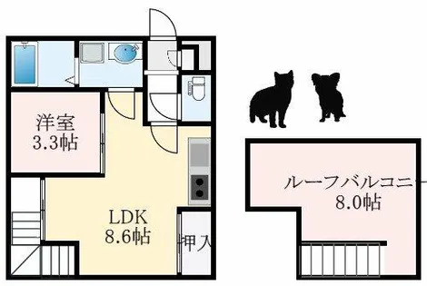 大阪府堺市東区日置荘西町5丁【アパート】の間取り