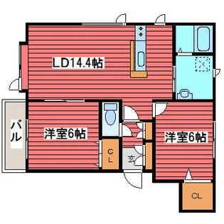 グロワール・エリ【1階】の間取り