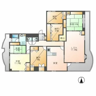 アイン橘【1101号室】の間取り