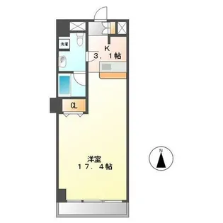 スクエア名駅南【515号室】の間取り