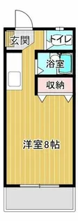 レジデンスQ’ty1【8号室】の間取り