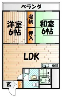アーバンKNⅡ【206号室】の間取り