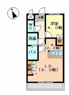 グランディール【202号室】の間取り