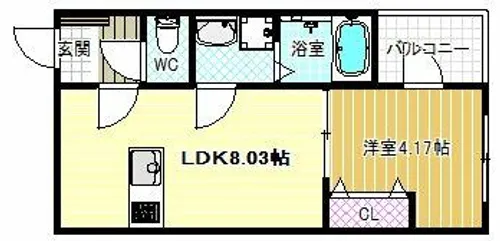 フェリーチェ藤井寺【2階】の間取り