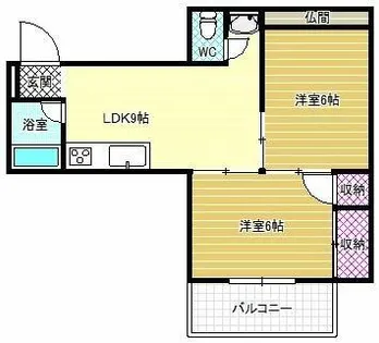 コーポイン松原【4階】の間取り