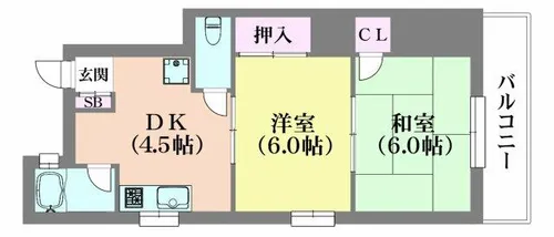 アイレス鈴蘭台【2階】の間取り