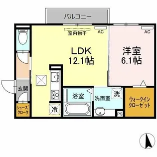 ソレーユ野路【101号室】の間取り