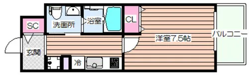 プランドール梅田【2階】の間取り