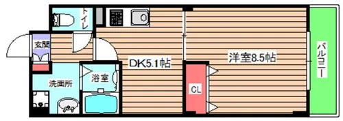 メゾンバイタルC棟【4階】の間取り