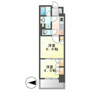 プレサンス名駅南ブリエ【804号室】の間取り