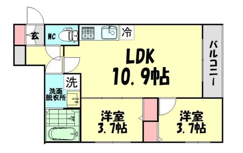 AVANTIO泉佐野【2階】の間取り