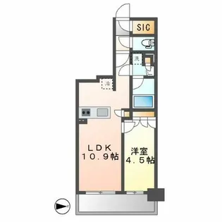 プレサンス名駅南ブリエ【606号室】の間取り