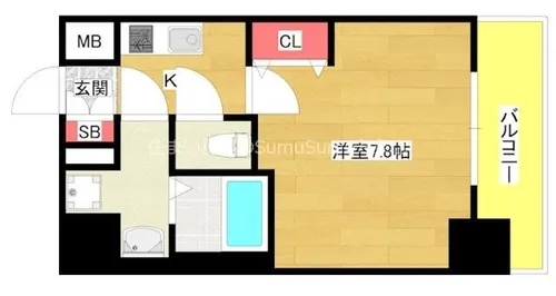 セオリー大阪ベイシティ【2号室】の間取り