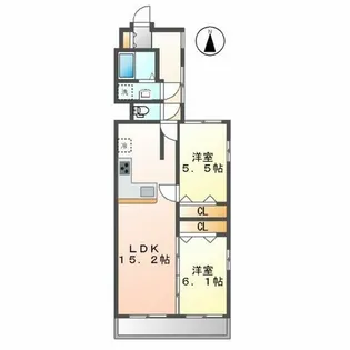 ライオンズマンション栄第2【5階】の間取り