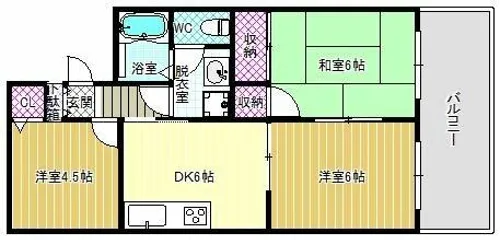 グレイスコート峰塚B棟【1階】の間取り