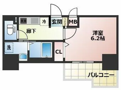 Dimus新大阪【4階】の間取り