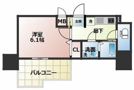 Dimus新大阪【7階】の間取り