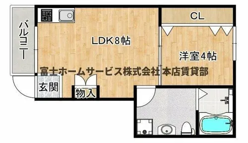 アクアコート玉出【2階】の間取り
