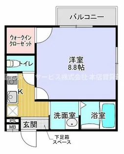フジパレス遠里小野Ⅱ番館【303号室】の間取り