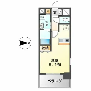 プレサンス名古屋STATIONビーフレックス【8階】の間取り