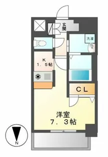 ライジングコート名古屋駅南【806号室】の間取り