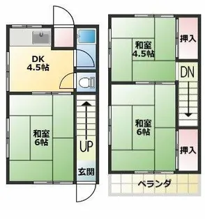 第2登貴和ハイツ 西棟【1階】の間取り