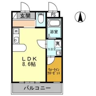 ユーツーハイライズ【3階】の間取り