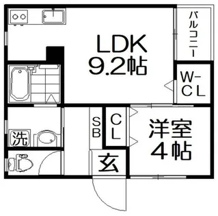 Wind Bell 堂山【2階】の間取り