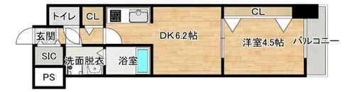 スプランディッド新大阪EAST【6階】の間取り