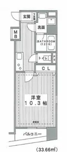 モンサンミッシェル北浜【7階】の間取り