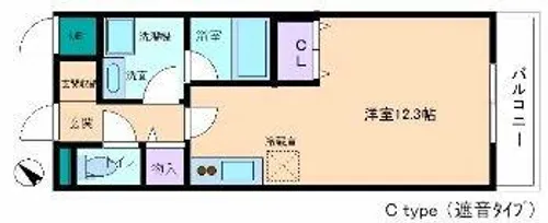 プランドールナガイ【106号室】の間取り
