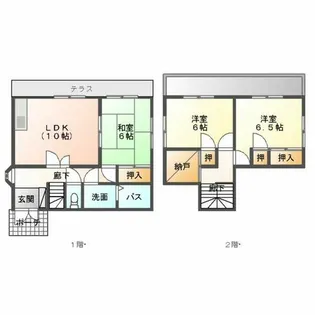 福岡県大牟田市大字歴木【一戸建】の間取り